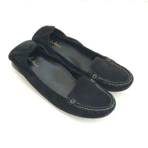 COLE HAAN Ballet Flat Suede Nike Air Black Slip On Loafer Women’s Size 9.5 Wide